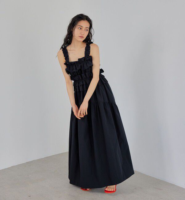 EMMEL REFINES「＜EMMEL REFINES＞EM フリル ギャザー ワンピース」|ワンピース|