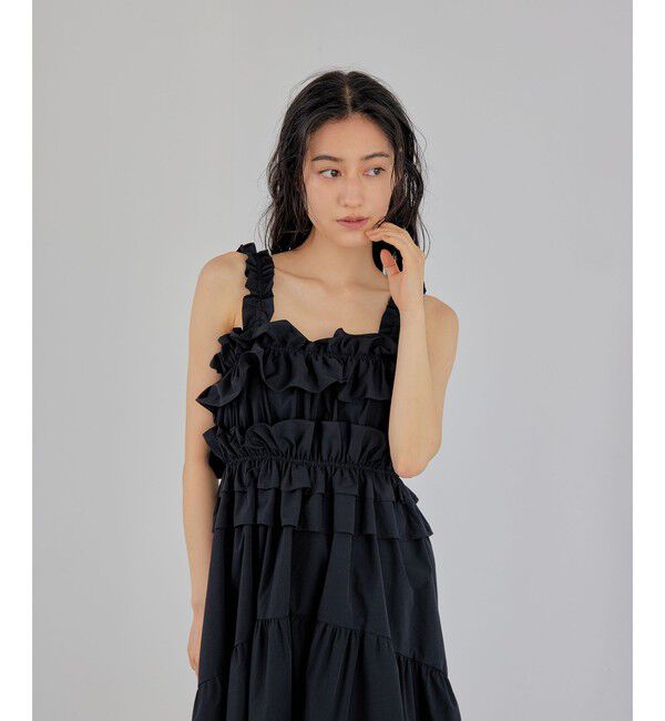 EMMEL REFINES「＜EMMEL REFINES＞EM フリル ギャザー ワンピース」|ワンピース|
