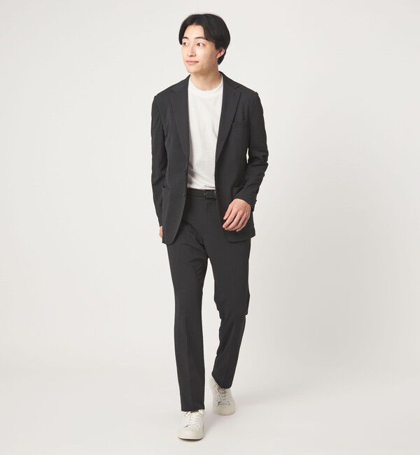 UNITED ARROWS green label relaxing「A+ COOL ミジンボーダー ビズ クルーネック カットソー Tシャツ -接触冷感・吸水速乾-」|Tシャツ・カットソー|