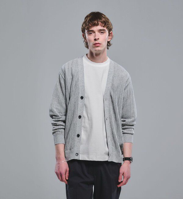 UNITED ARROWS green label relaxing「A+ COOL ミジンボーダー ビズ クルーネック カットソー Tシャツ -接触冷感・吸水速乾-」|Tシャツ・カットソー|
