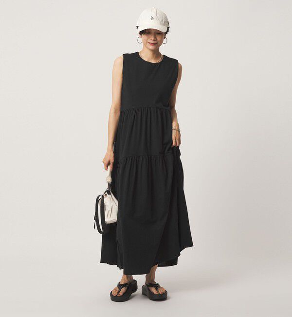 UNITED ARROWS green label relaxing「［size SHORTあり］カット ティアード ワンピース」|ワンピース|