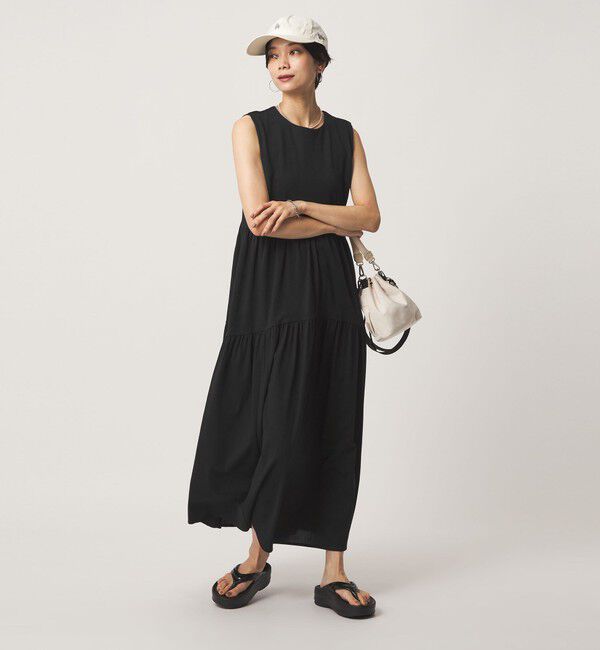 UNITED ARROWS green label relaxing「［size SHORTあり］カット ティアード ワンピース」|ワンピース|