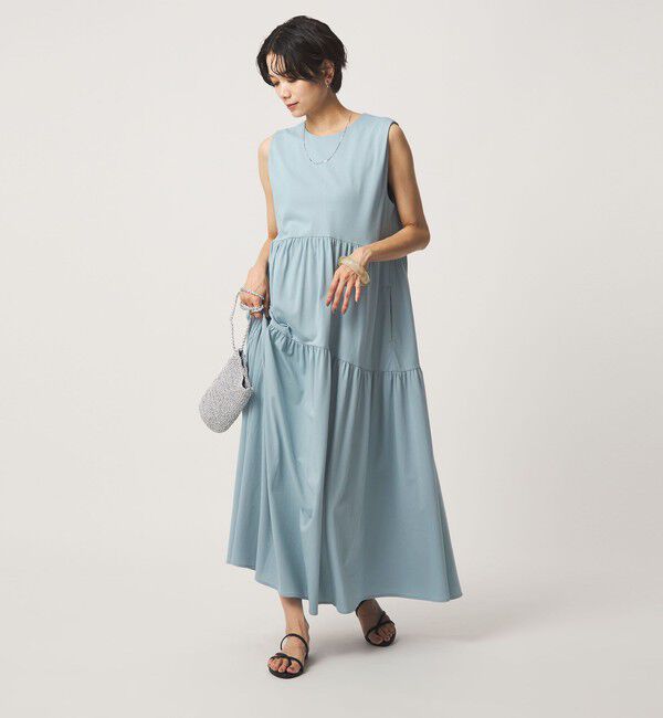 UNITED ARROWS green label relaxing「［size SHORTあり］カット ティアード ワンピース」|ワンピース|