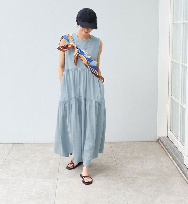 UNITED ARROWS green label relaxing「［size SHORTあり］カット ティアード ワンピース」|ワンピース|
