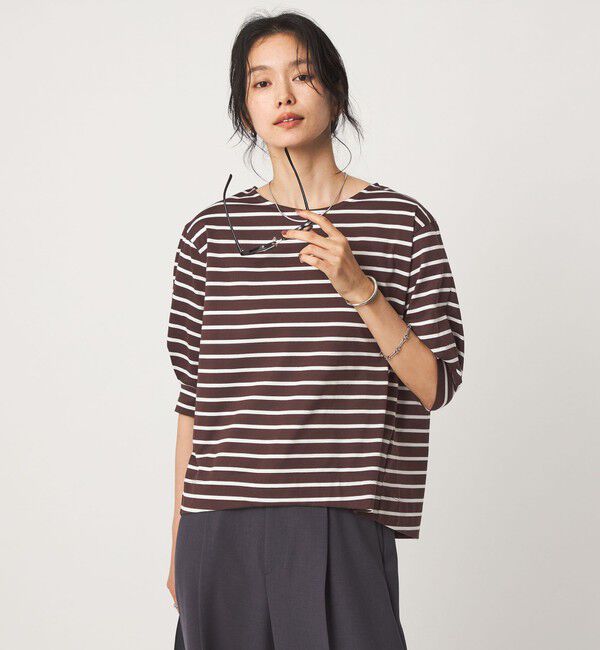 UNITED ARROWS green label relaxing「フォルム スリーブ ボーダー Tシャツ」|Tシャツ・カットソー|MD.BROWN