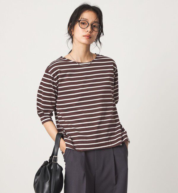UNITED ARROWS green label relaxing「フォルム スリーブ ボーダー Tシャツ」|Tシャツ・カットソー|