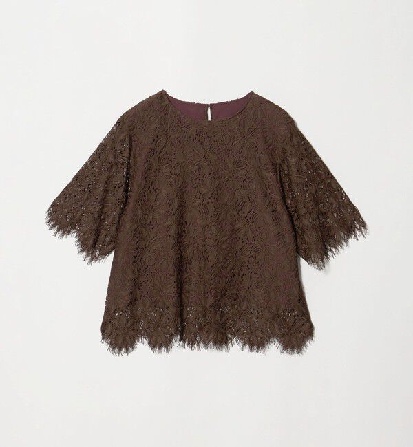 UNITED ARROWS green label relaxing「レース 5分袖 ブラウス」|シャツ・ブラウス|