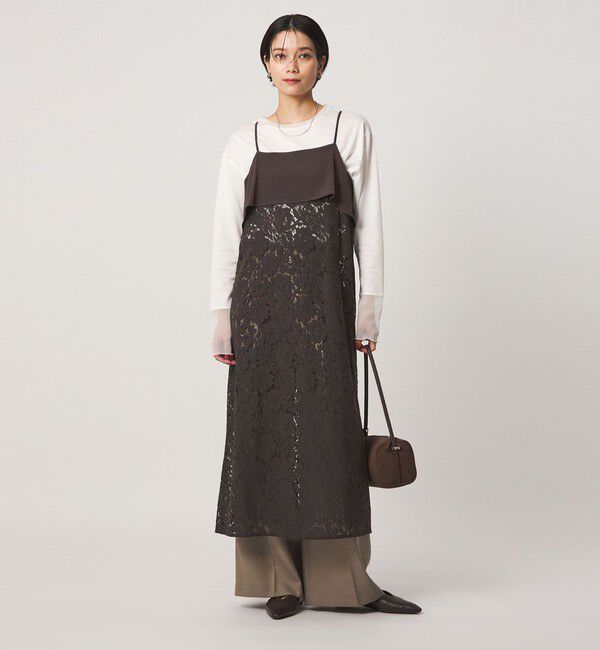 UNITED ARROWS green label relaxing「レース レイヤード キャミソール ワンピース」|ワンピース|
