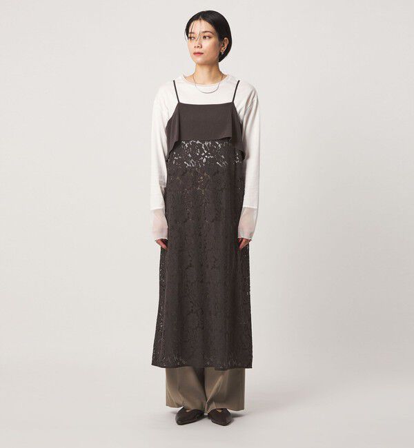 UNITED ARROWS green label relaxing「レース レイヤード キャミソール ワンピース」|ワンピース|