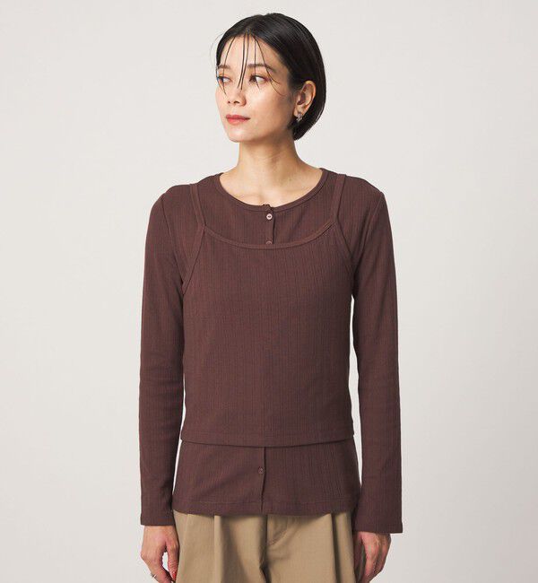 UNITED ARROWS green label relaxing「【別注】＜Healthknit＞レイヤード プルオーバーカットソー」|Tシャツ・カットソー|