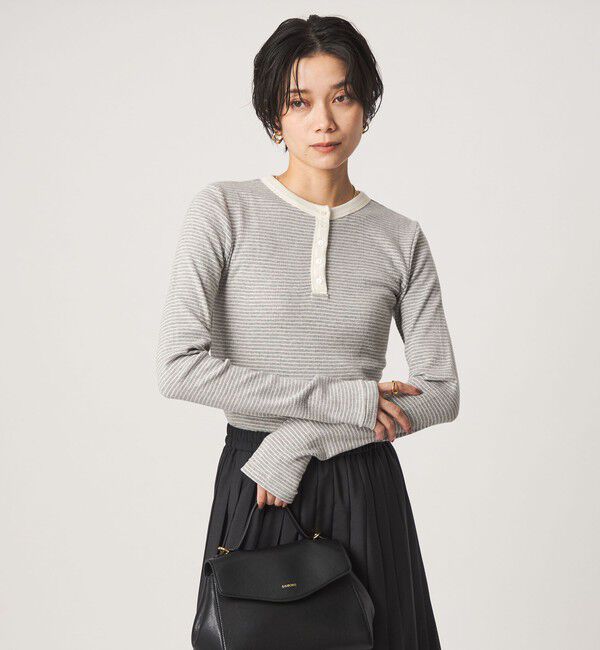 UNITED ARROWS green label relaxing「【別注】＜Robert P. Miller＞ ヘンリーネック ロングスリーブ カットソー」|Tシャツ・カットソー|LT.GRAY