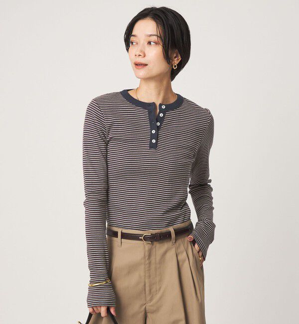 UNITED ARROWS green label relaxing「【別注】＜Robert P. Miller＞ ヘンリーネック ロングスリーブ カットソー」|Tシャツ・カットソー|
