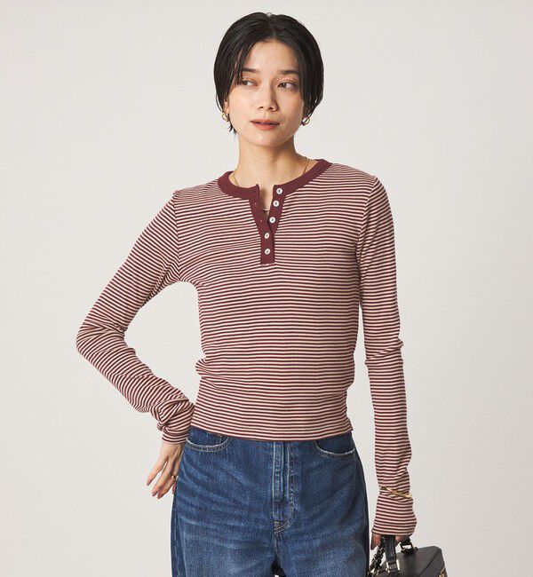 UNITED ARROWS green label relaxing「【別注】＜Robert P. Miller＞ ヘンリーネック ロングスリーブ カットソー」|Tシャツ・カットソー|WINE