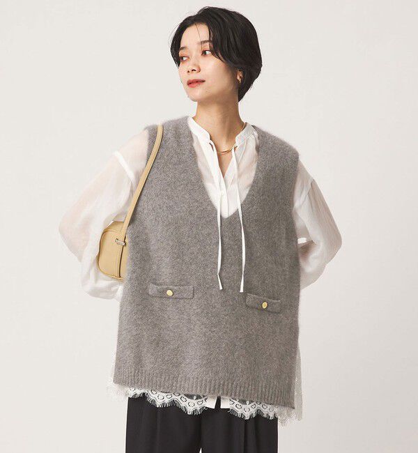 UNITED ARROWS green label relaxing「ヘアリー ニット ベスト」|ベスト・ジレ|