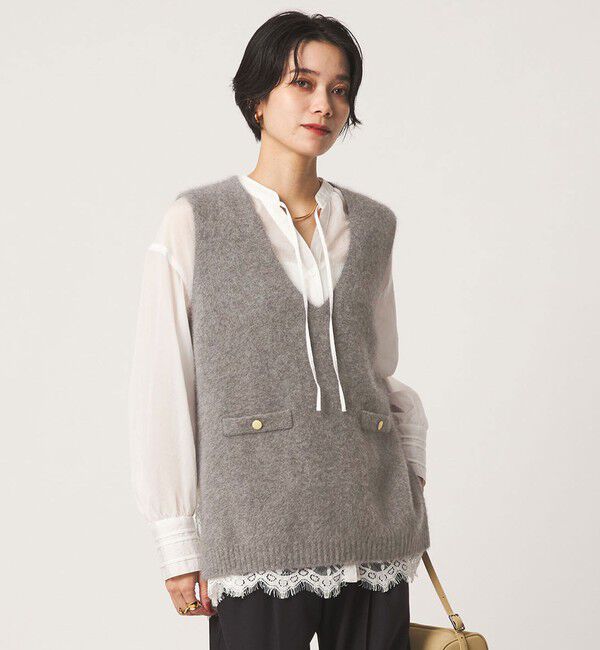 UNITED ARROWS green label relaxing「ヘアリー ニット ベスト」|ベスト・ジレ|