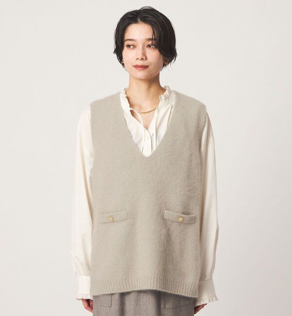 UNITED ARROWS green label relaxing「ヘアリー ニット ベスト」|ベスト・ジレ|