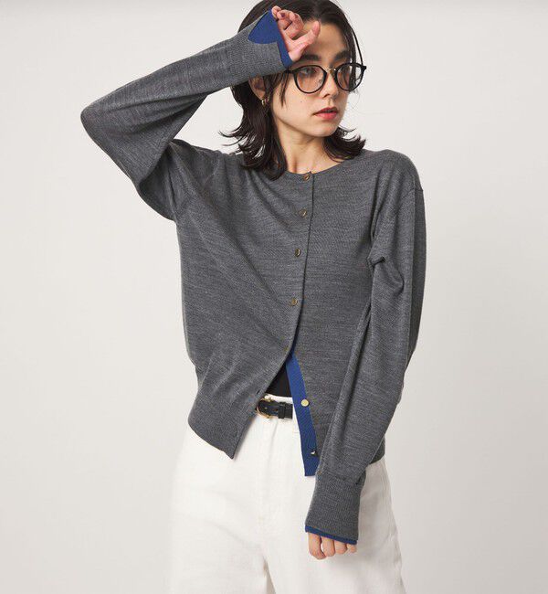 UNITED ARROWS green label relaxing「エブリニット 2WAY クルーネック カーディガン」|カーディガン|