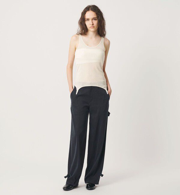 ATTISESSION「＜ATTISESSION＞フライス ガーター タンクトップ」|Tシャツ・カットソー|OFF WHITE