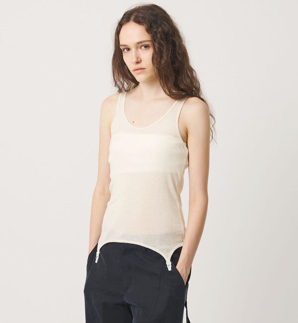 ATTISESSION「＜ATTISESSION＞フライス ガーター タンクトップ」|Tシャツ・カットソー|