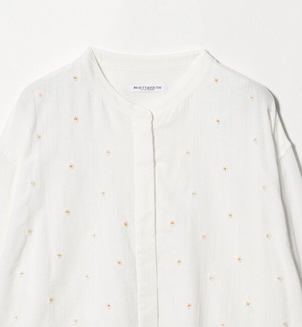 BEAUTY&YOUTH UNITED ARROWS「コットンクレープ ビーズ エンブロイダリー シャツ」|シャツ・ブラウス|