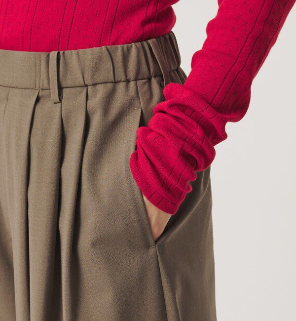 BEAUTY&YOUTH UNITED ARROWS「毛ポリエステルブレンド ワイドタックパンツ 防シワ ウォッシャブル」|その他|