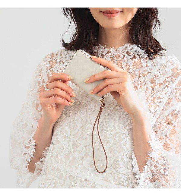Demi-Luxe BEAMS 「【別注】L'arcobaleno / ストラップ ラウンド ジップ ウォレット」|財布|IVORY/BEIGE