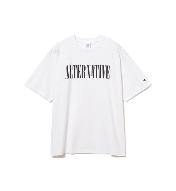 BEAMS「BEAMS｜【別注】Champion / Music T-Shirt｜サステナブル｜製品洗い加工」|Tシャツ・カットソー|WHITE
