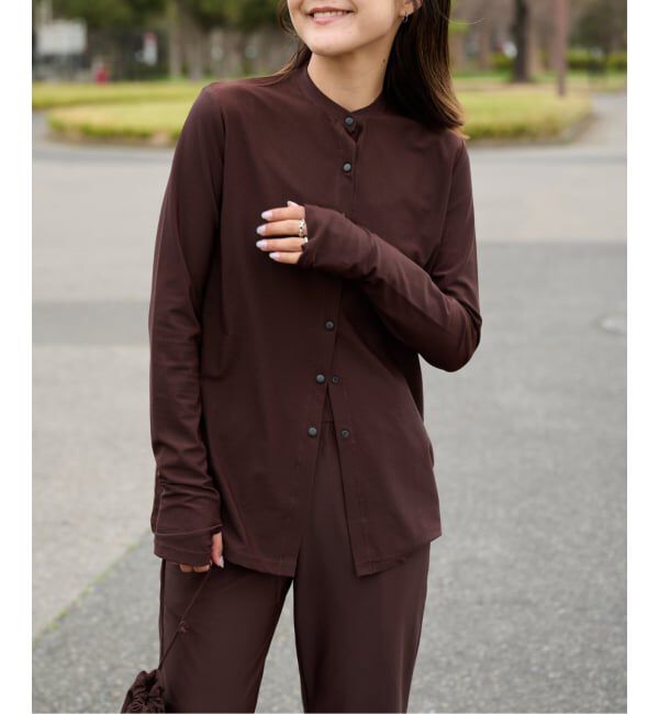 OUTDOOR PRODUCTS Usual Things「ACTIVE WEAR テレコクルーネックスナップカーディガン」|カーディガン|