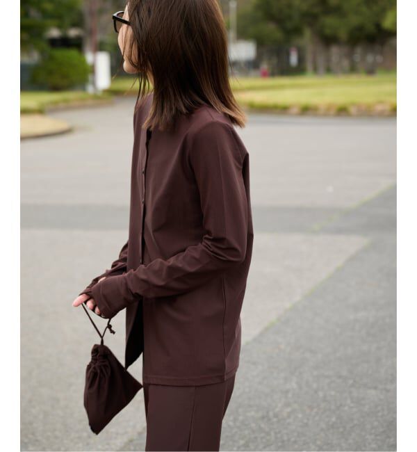 OUTDOOR PRODUCTS Usual Things「ACTIVE WEAR テレコクルーネックスナップカーディガン」|カーディガン|