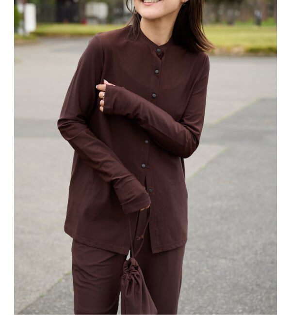 OUTDOOR PRODUCTS Usual Things「ACTIVE WEAR テレコクルーネックスナップカーディガン」|カーディガン|