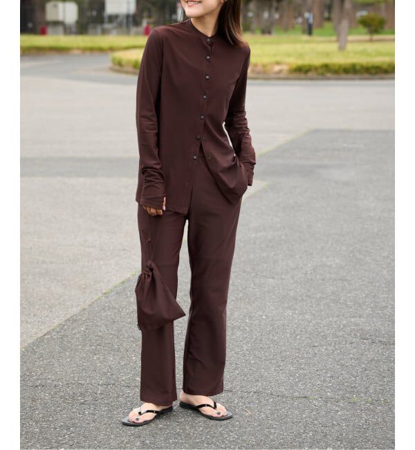 OUTDOOR PRODUCTS Usual Things「ACTIVE WEAR テレコクルーネックスナップカーディガン」|カーディガン|
