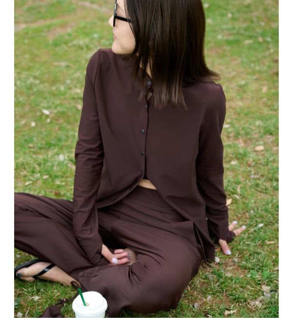 OUTDOOR PRODUCTS Usual Things「ACTIVE WEAR テレコクルーネックスナップカーディガン」|カーディガン|