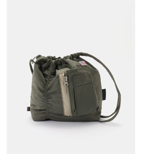 OUTDOOR PRODUCTS Usual Things「追加 MA-1 Drawstring BAG」|ショルダー・メッセンジャー|カーキ
