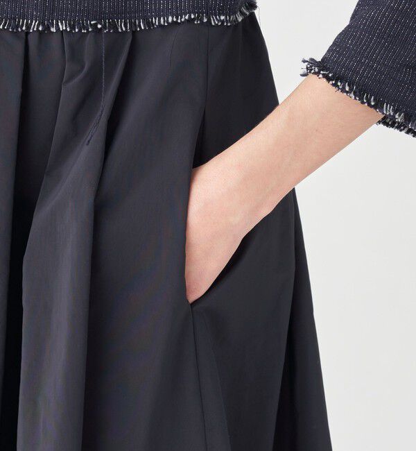 Ballsey「ロングスラブツイード マテリアルコンビワンピース」|ワンピース|