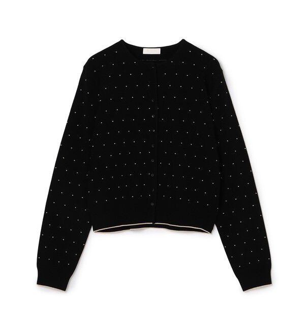 Ballsey「カラードット クルーネックカーディガン」|カーディガン|18 ブラック系