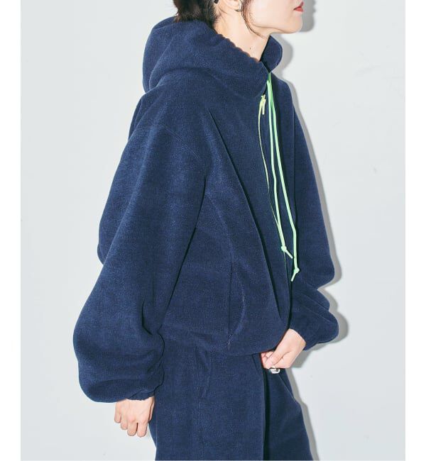  「《予約》FLEECE ZIP HOODIE：フリースパーカー」|Tシャツ・カットソー|ネイビー