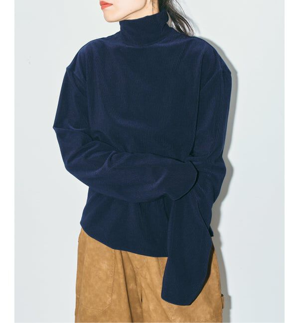  「《予約》TRICOT HIGH NECK TOP：カットソー」|Tシャツ・カットソー|ネイビー