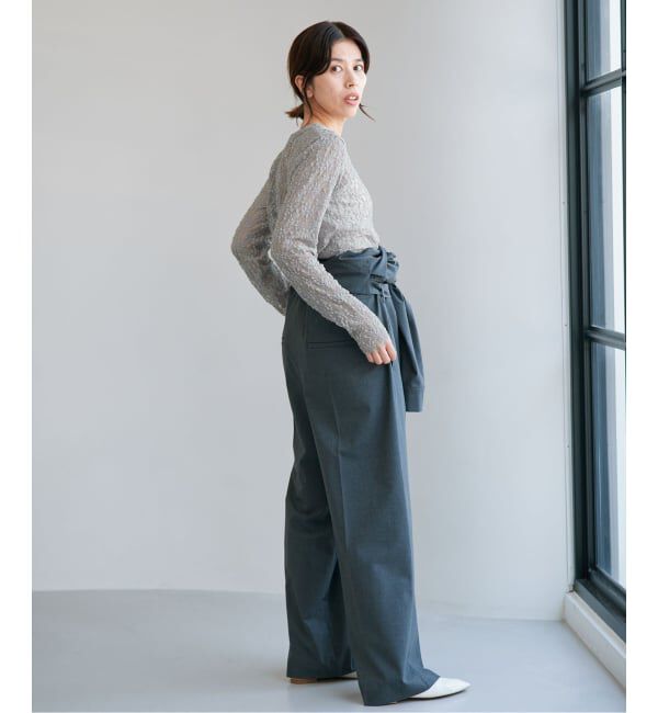 IENA「《予約》シアーレースクループルオーバー」|Tシャツ・カットソー|