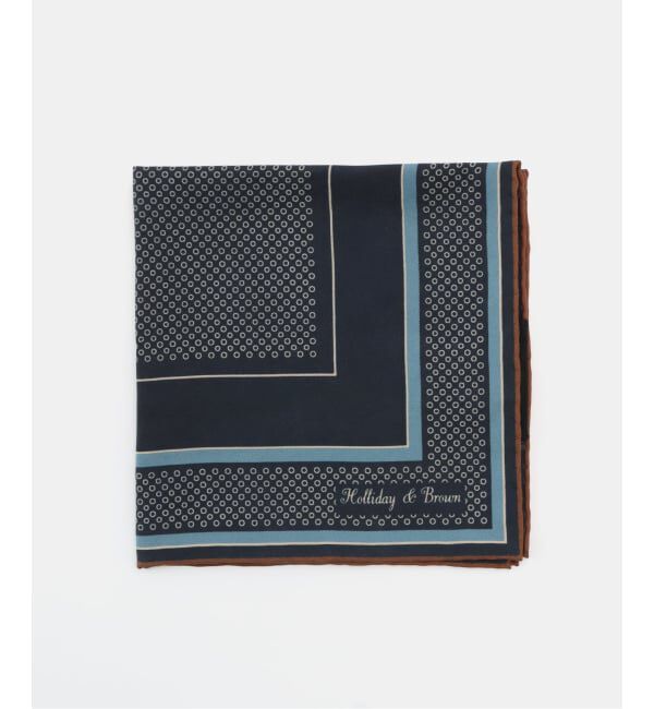 EDIFICE「Holliday & Brown(ホリデー & ブラウン) Pocket Square Frame」|バンダナ・スカーフ|ネイビー A