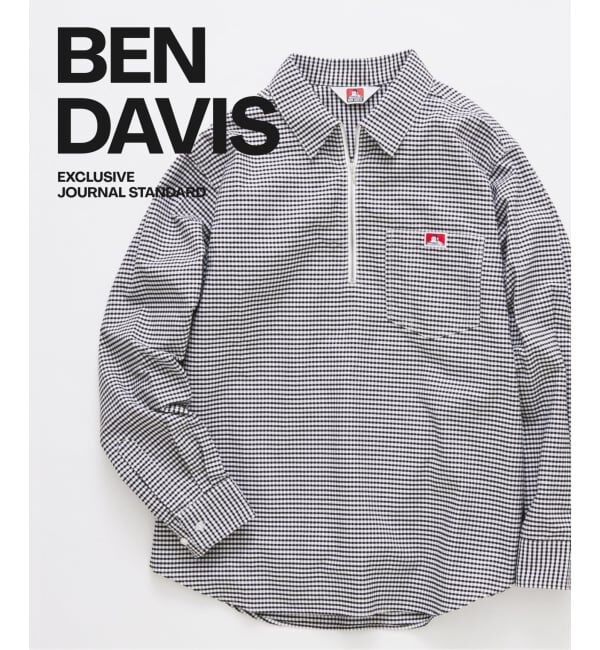 JOURNAL STANDARD「《予約》BEN DAVIS / ベンデイビス 別注 LS ST ハーフ ジップシャツ」|シャツ・ブラウス|ブラック