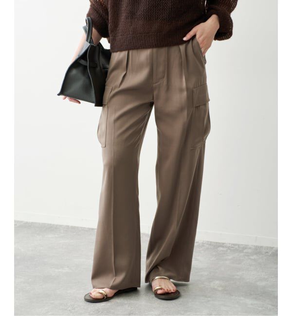Spick and Span「《予約》スエードサテンカーゴパンツ」|カーゴ|