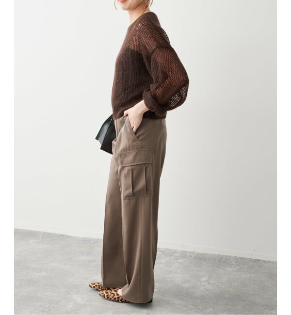 Spick and Span「《予約》スエードサテンカーゴパンツ」|カーゴ|