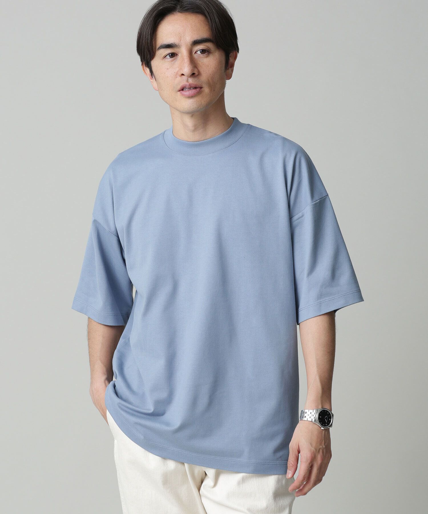 nano･universe「Anti Soaked 汗染み防止 クルービッグTシャツ」|Tシャツ・カットソー|