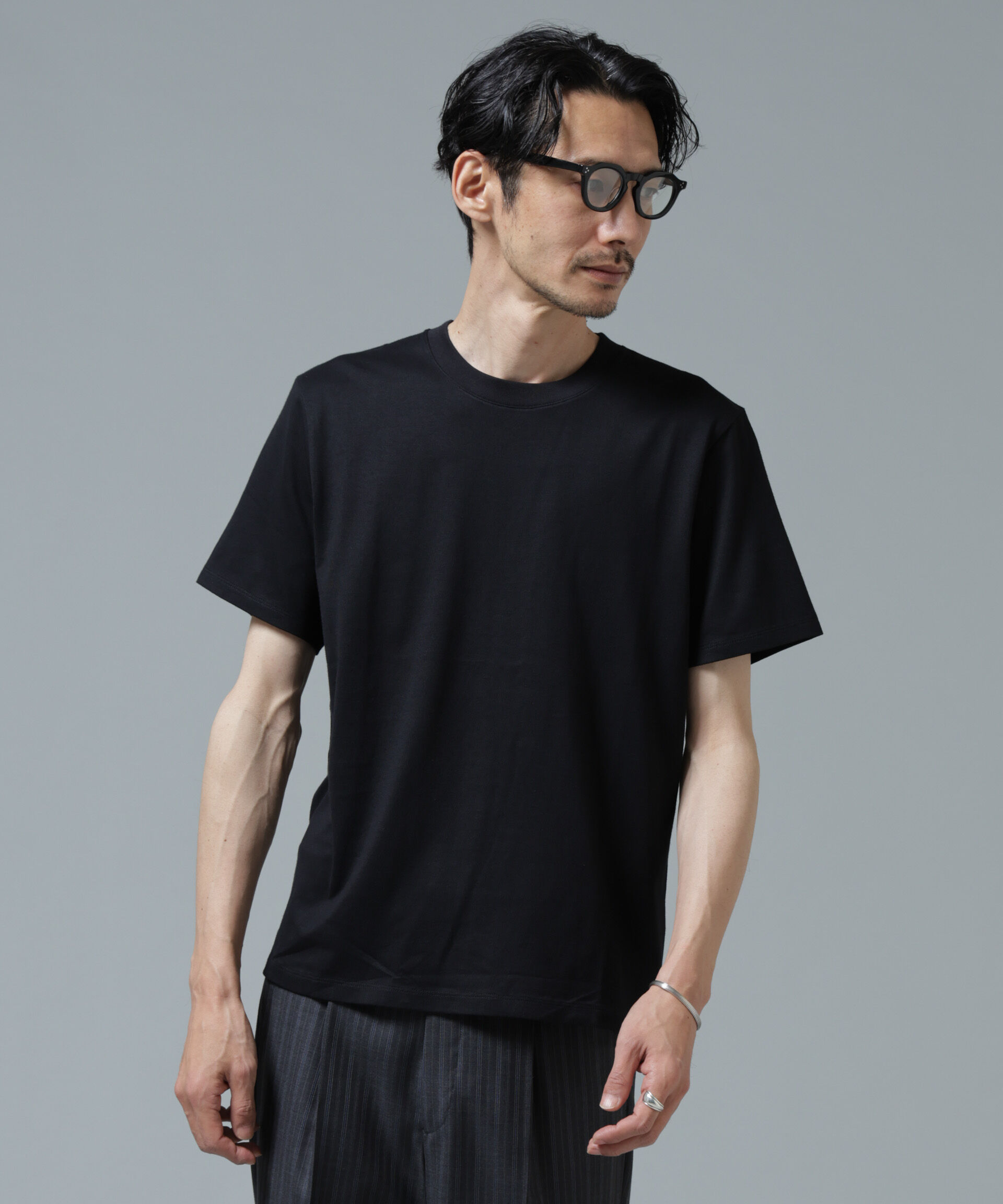 NANO universe「Anti Soaked(R) 汗染み防止 ミドルウェイト 7.1oz レギュラーシルエットTシャツ」|Tシャツ・カットソー|