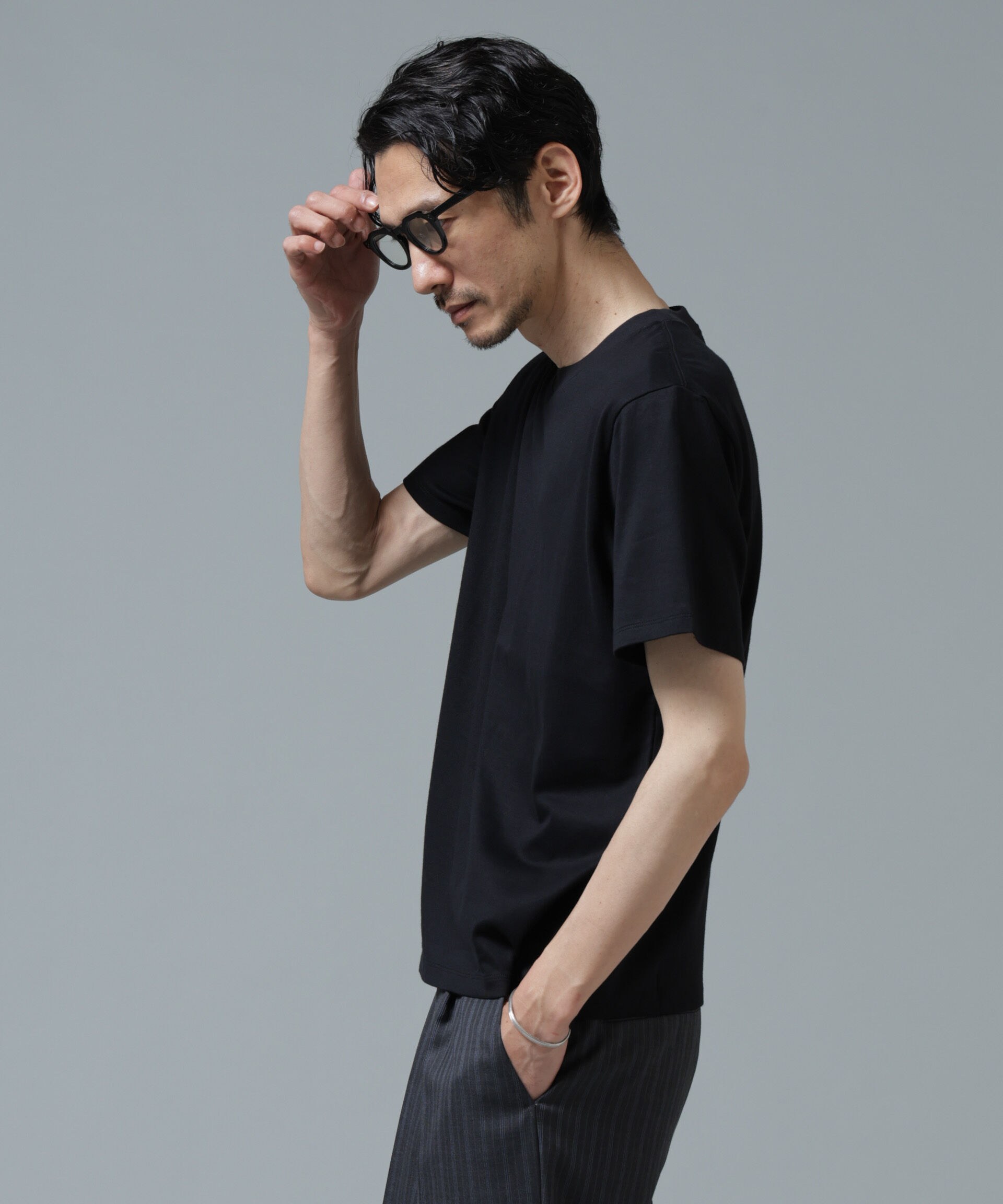NANO universe「Anti Soaked(R) 汗染み防止 ミドルウェイト 7.1oz レギュラーシルエットTシャツ」|Tシャツ・カットソー|