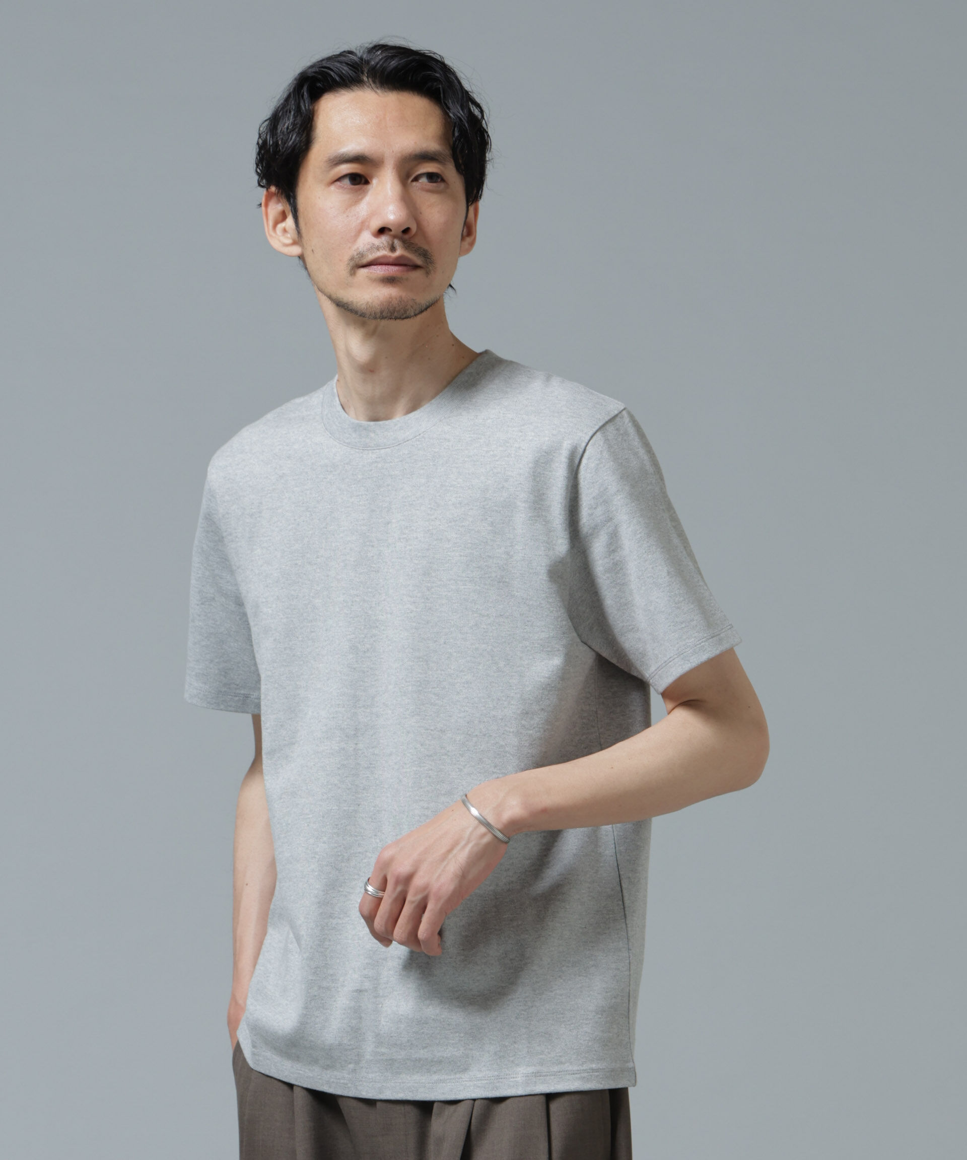 NANO universe「Anti Soaked(R) 汗染み防止 ミドルウェイト 7.1oz レギュラーシルエットTシャツ」|Tシャツ・カットソー|
