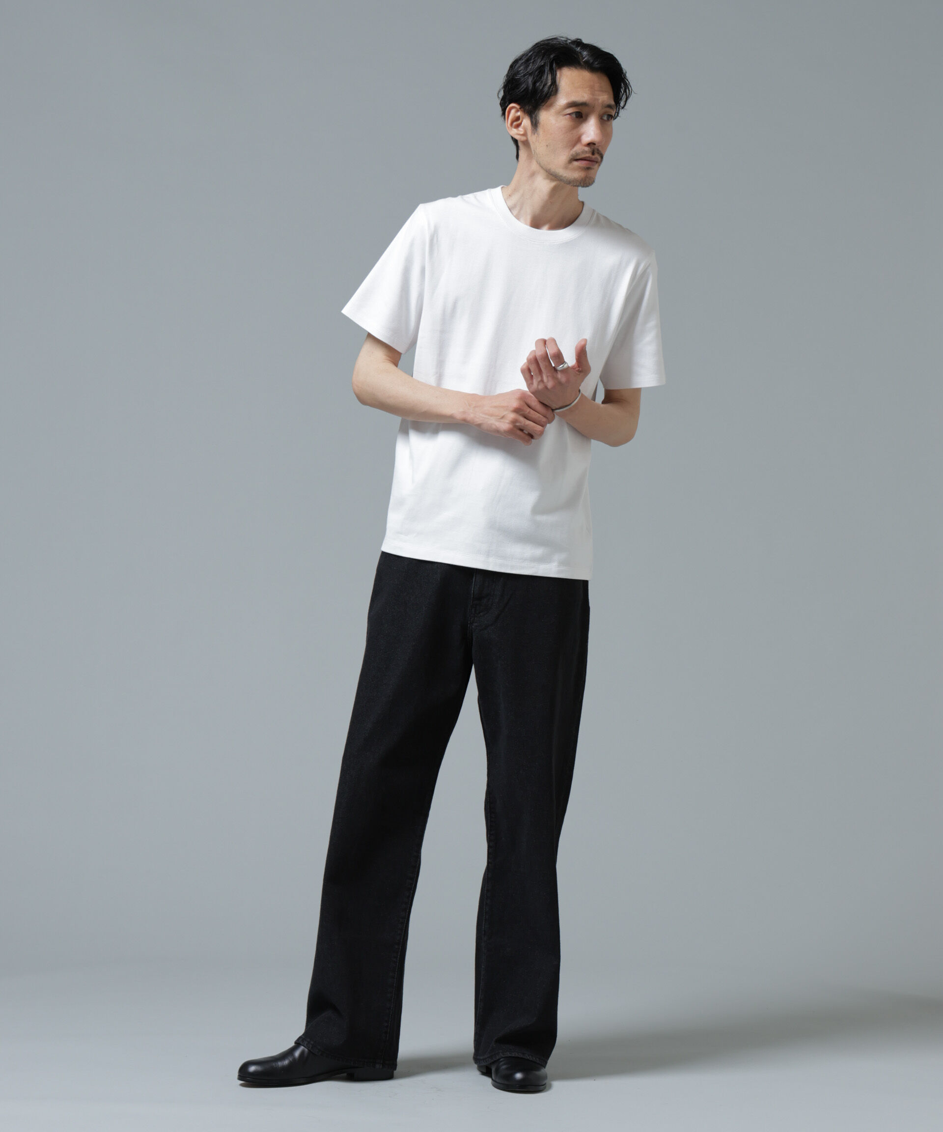 NANO universe「Anti Soaked(R) 汗染み防止 ミドルウェイト 7.1oz レギュラーシルエットTシャツ」|Tシャツ・カットソー|