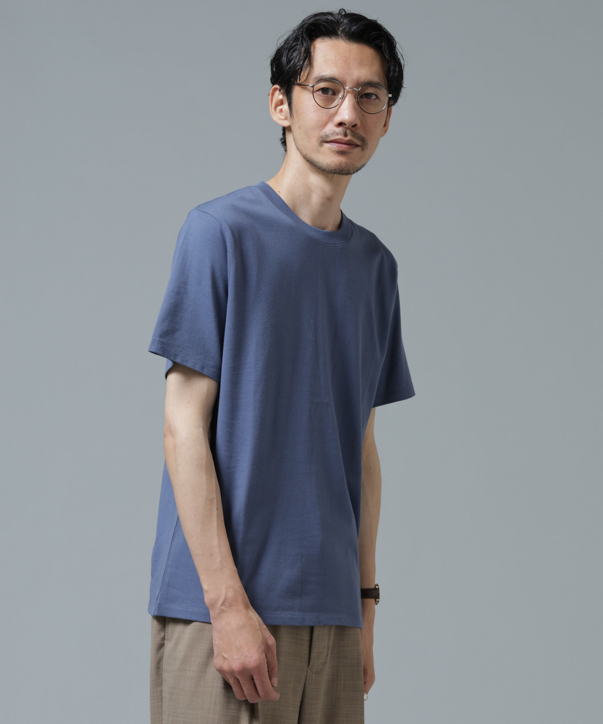 NANO universe「Anti Soaked(R) 汗染み防止 ミドルウェイト 7.1oz レギュラーシルエットTシャツ」|Tシャツ・カットソー|