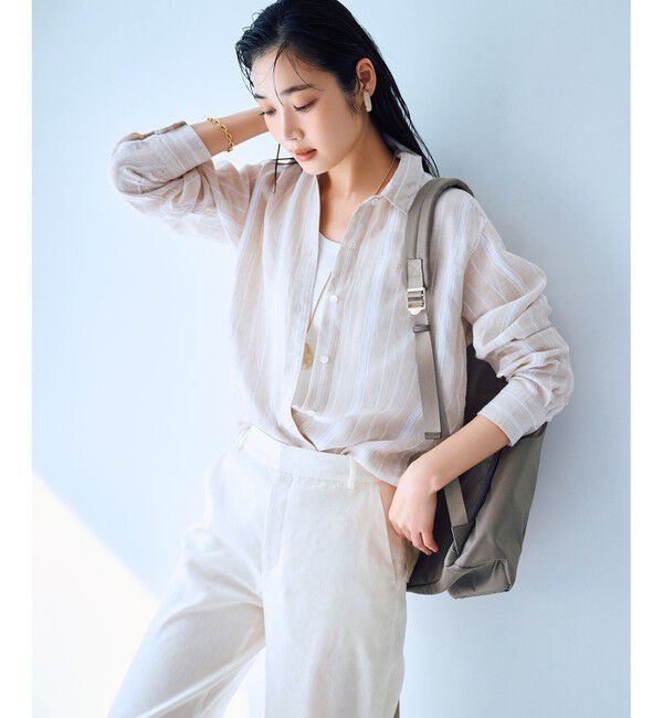 23区「【CLASSY.6月号掲載/洗える】リネンレーヨンストレッチ ワイドパンツ」|その他|