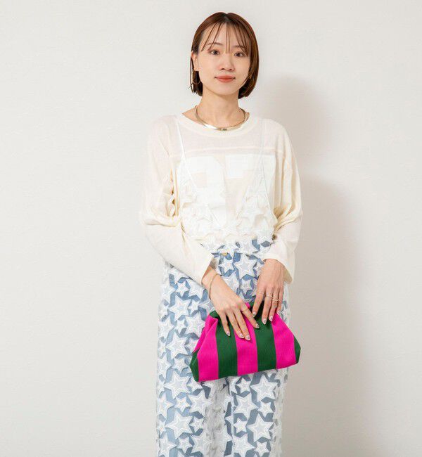 Rie Miller「45th limited editionウォッシャブルスターフリンジキャミワンピース」|ワンピース|
